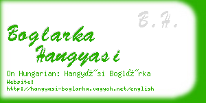 boglarka hangyasi business card